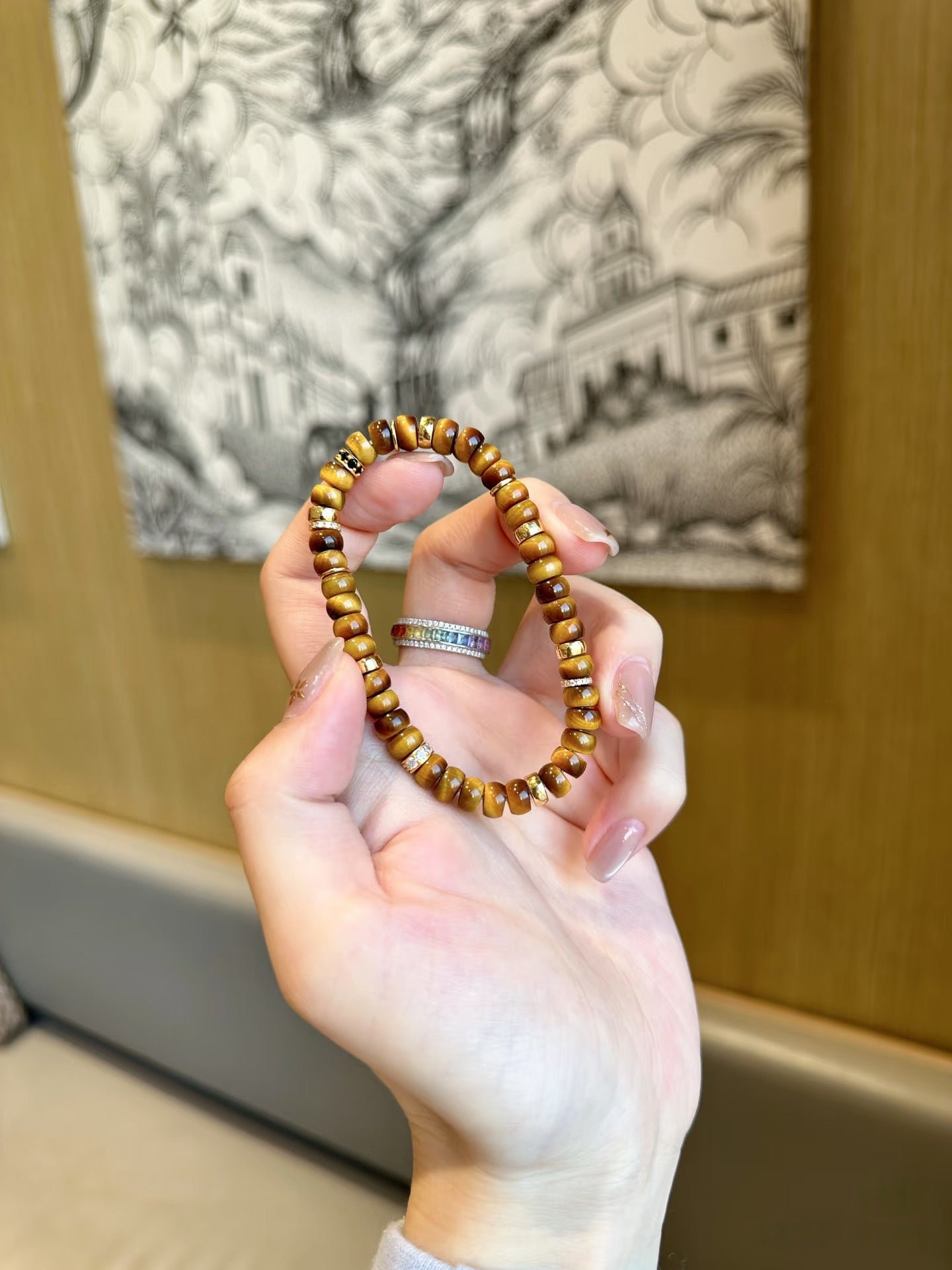 Luluqueen【🤎Tiger-eye pills bracelet 】6mm