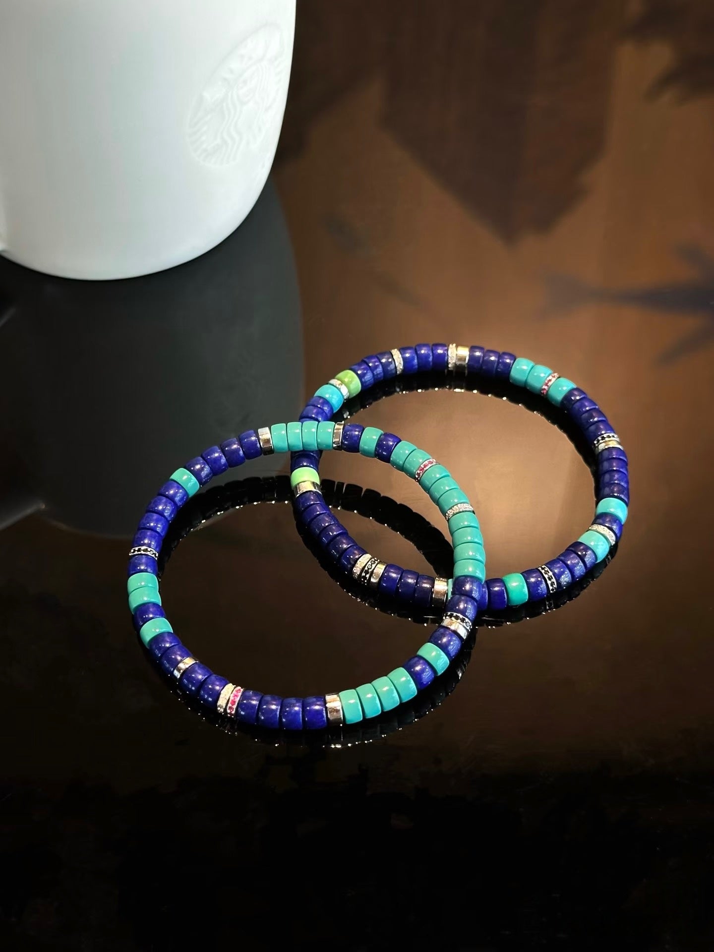 Luluqueen【🌎Lapis lazuli-turquoise earth’s color bracelet 】