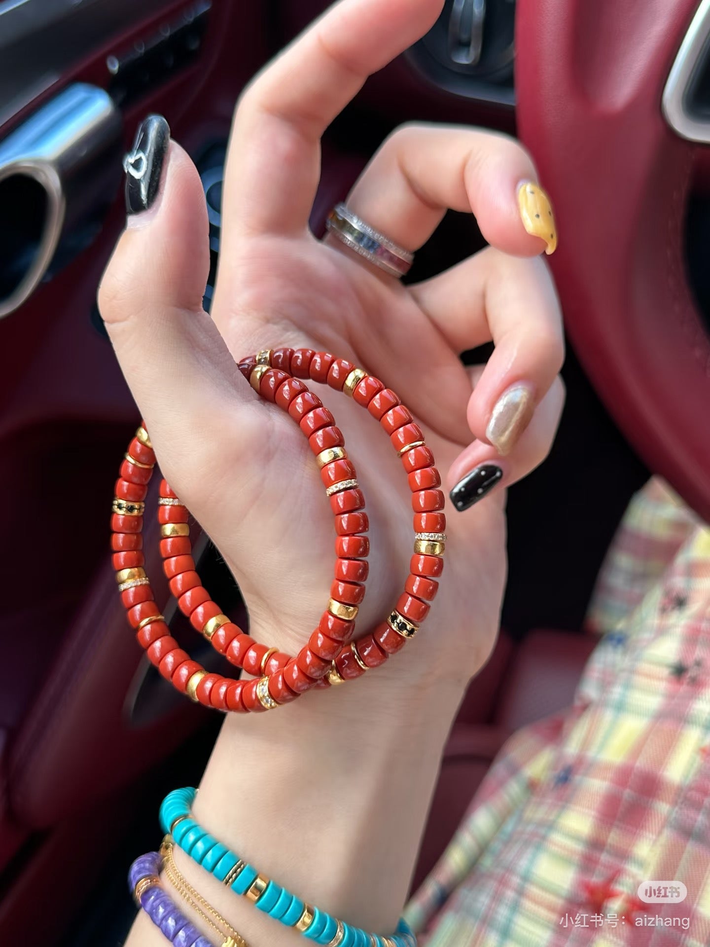 Luluqueen【♥️South red agate pills bracelet 】6mm