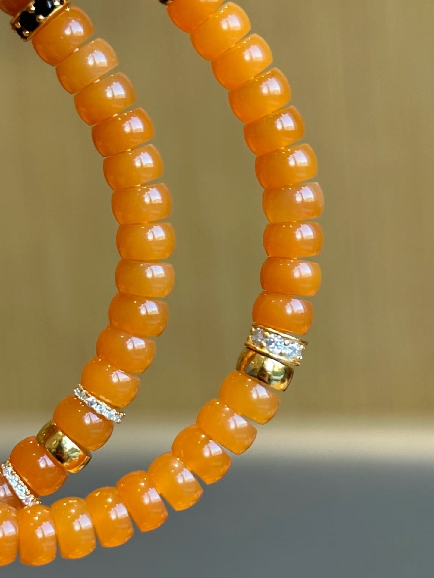 Luluqueen【🧡Myanmar yellow jade pills bracelet 】6mm
