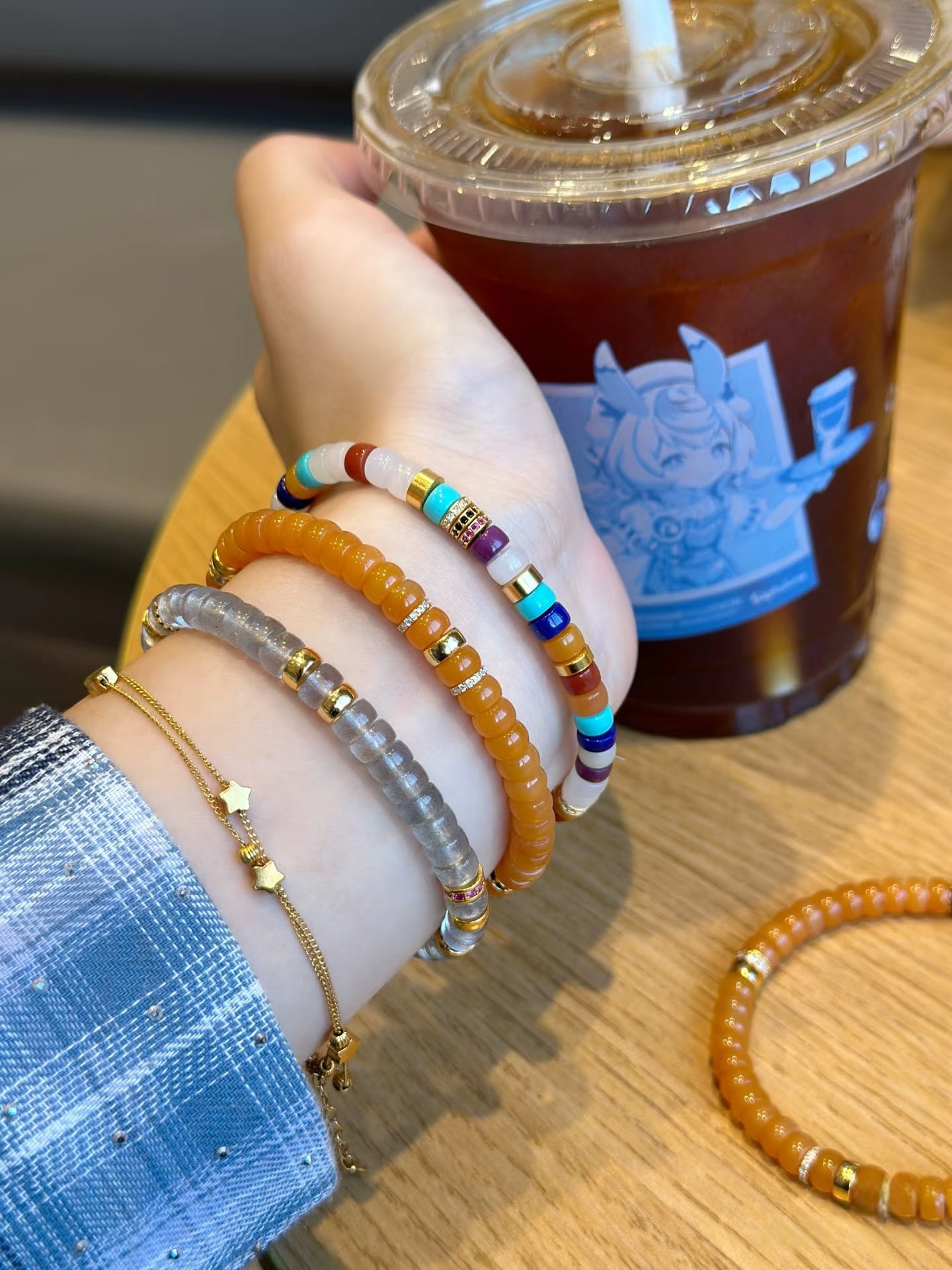 Luluqueen【🧡Myanmar yellow jade pills bracelet 】6mm