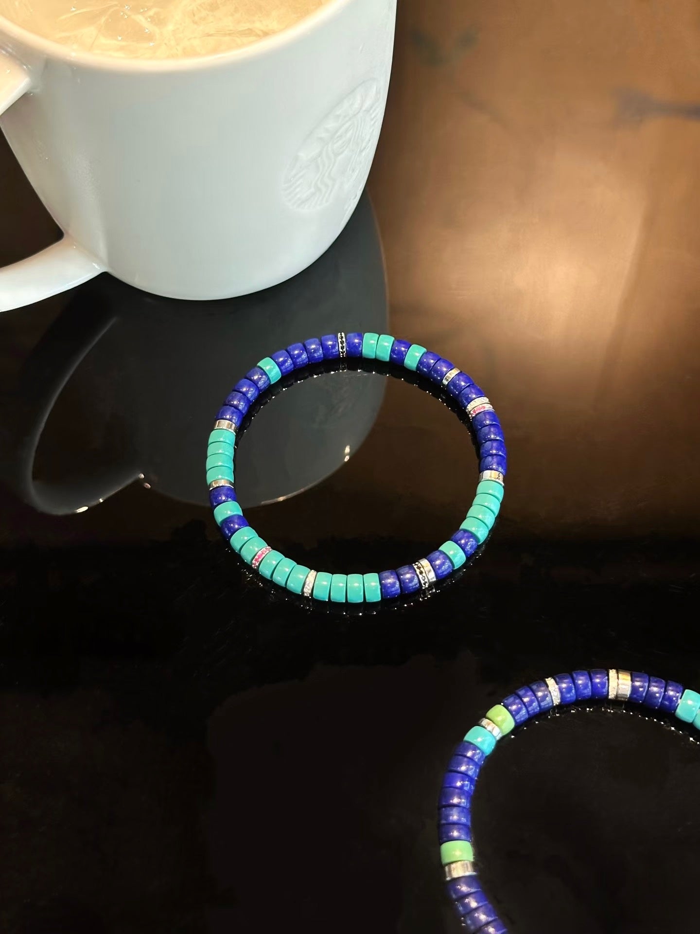 Luluqueen【🌎Lapis lazuli-turquoise earth’s color bracelet 】