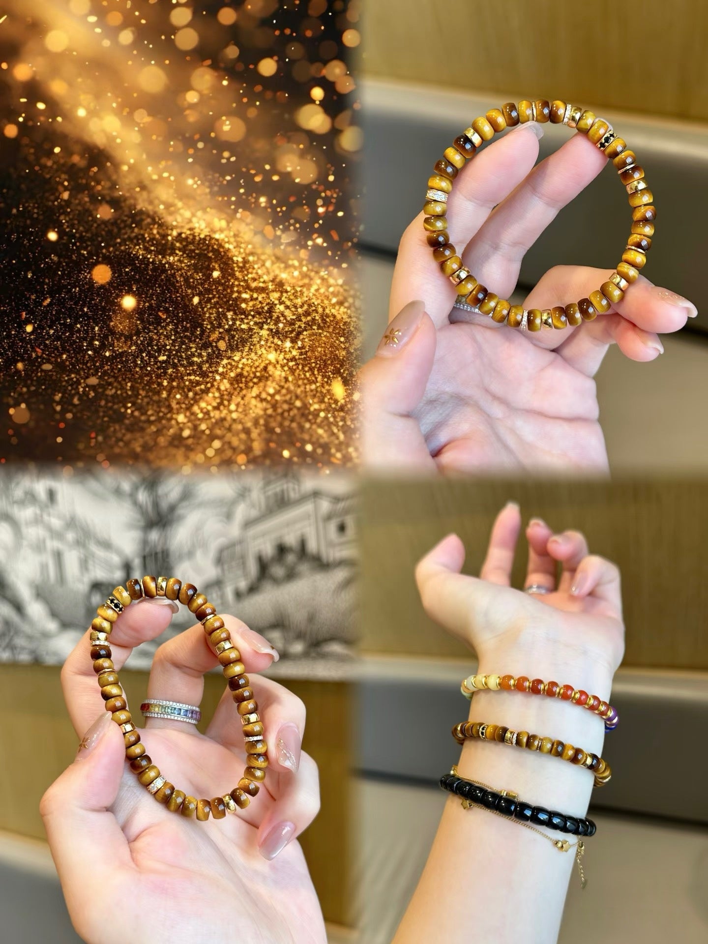 Luluqueen【🤎Tiger-eye pills bracelet 】6mm
