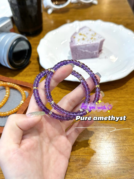 Luluqueen【💟Amethyst pills bracelet 】6mm