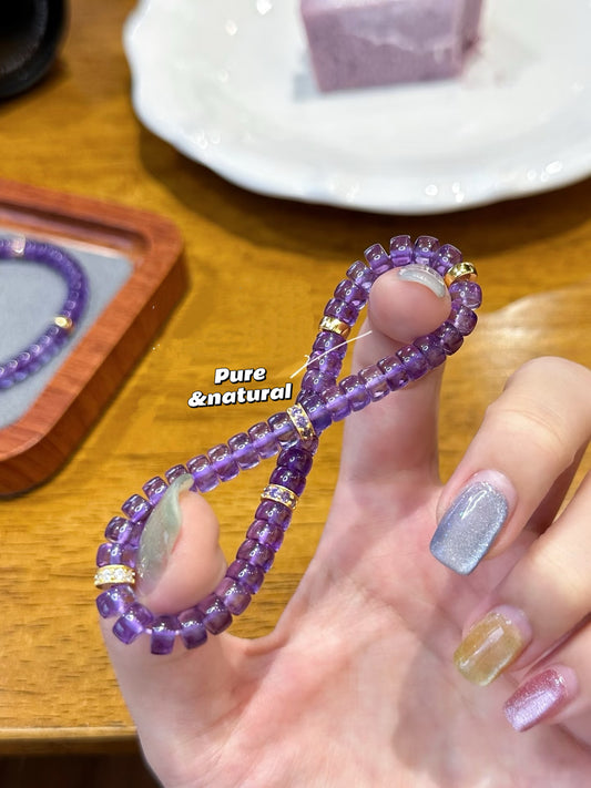 Luluqueen【💟Amethyst pills bracelet 】6mm