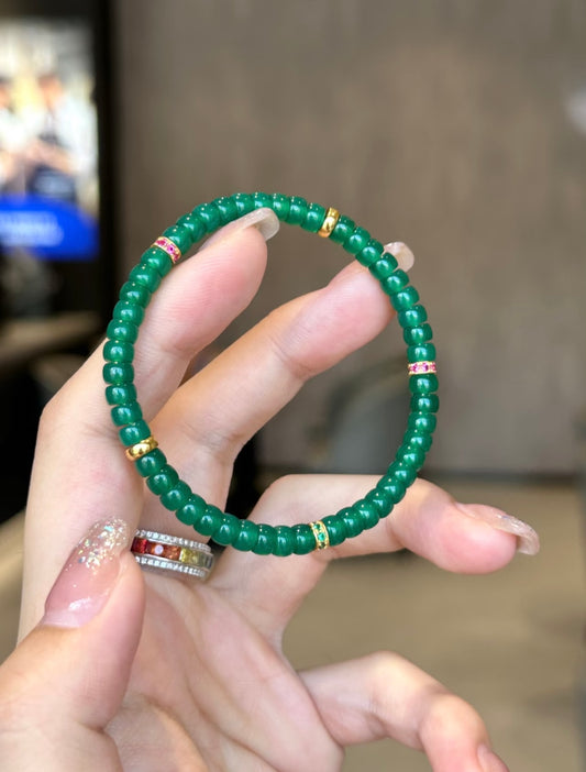 Luluqueen【🌳chrysoprase pills bracelet 】5mm
