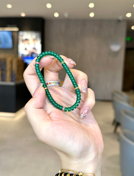 Luluqueen【🌳chrysoprase pills bracelet 】5mm