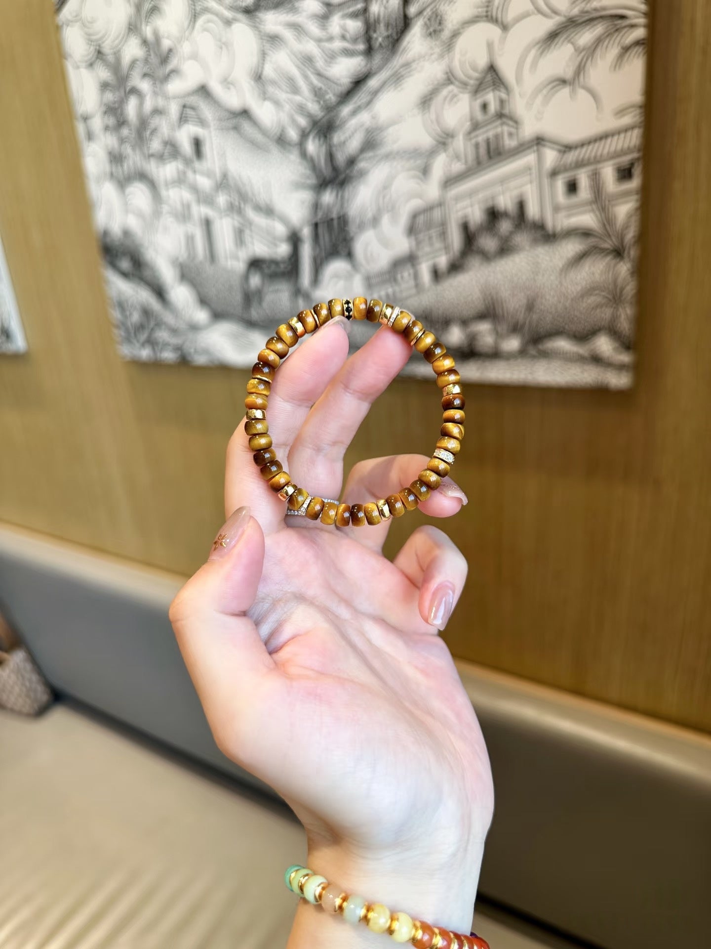 Luluqueen【🤎Tiger-eye pills bracelet 】6mm
