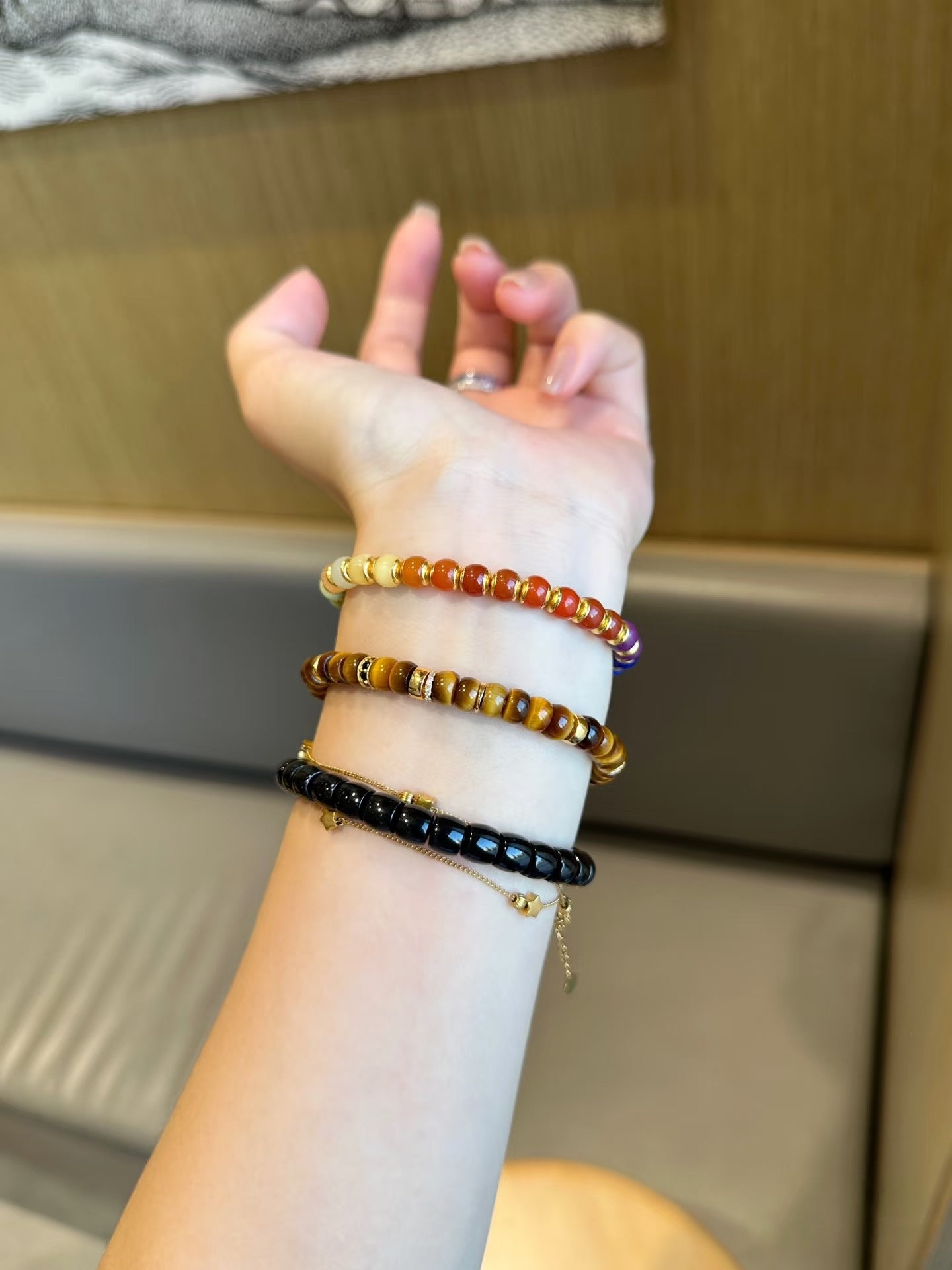 Luluqueen【🤎Tiger-eye pills bracelet 】6mm